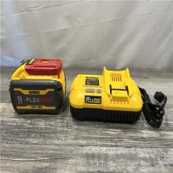 AS-IS DEWALT 20V/60V MAX FLEXVOLT Lithium-Ion 9.0Ah Battery and Charger Starter Kit