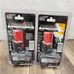 New! - Milwaukee M12 12-Volt Lithium-Ion XC High Output 5 Ah Battery (2-Pack)