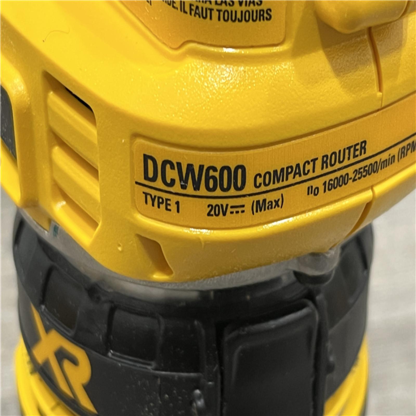 AS-IS DEWALT 20V MAX XR Cordless Brushless Fixed Base Compact Router (Tool Only)