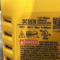 AS-IS DEWALT FLEXVOLT 60V MAX Cordless Brushless 7-1/4 in. Circular Saw with Brake (Tool Only)