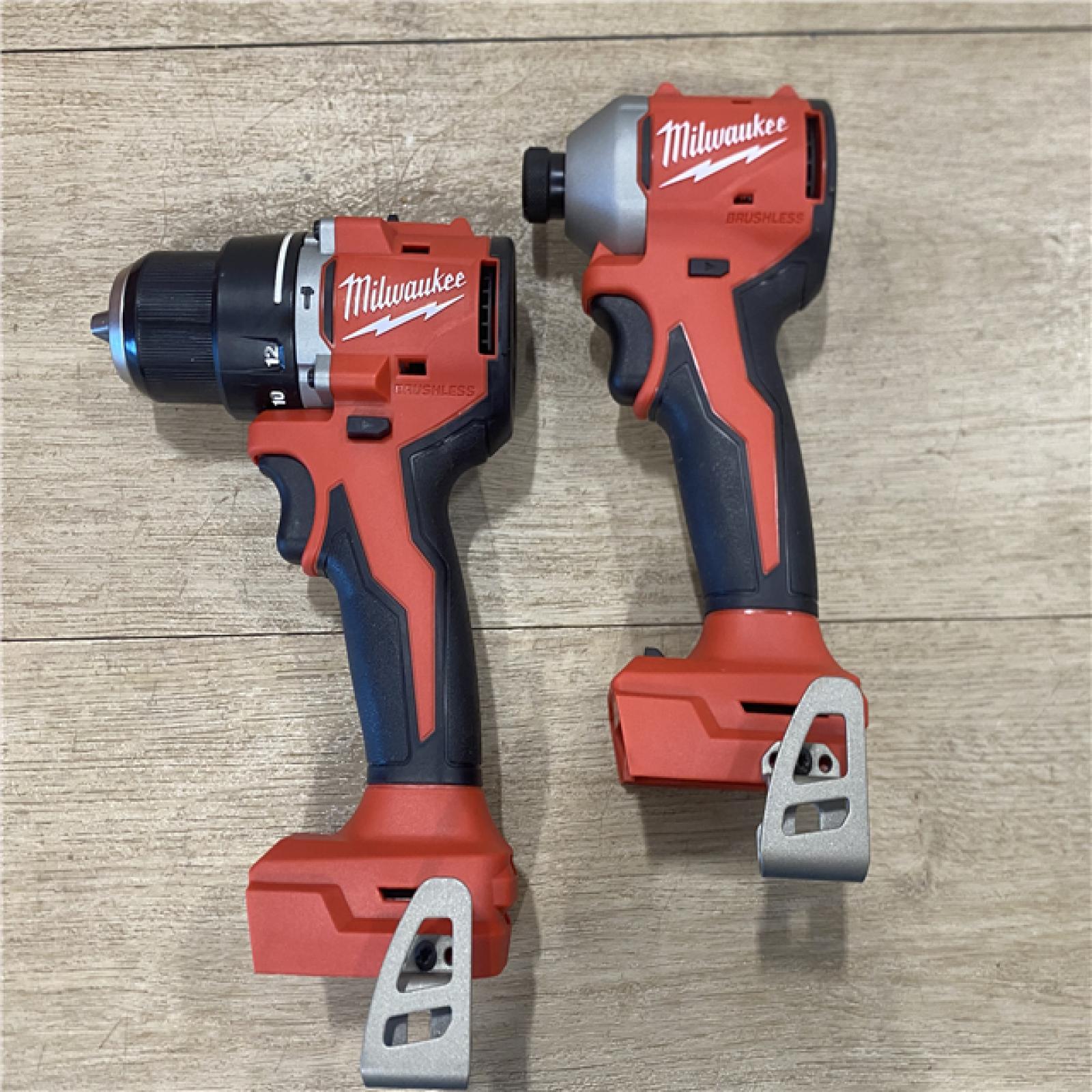 AS-IS Milwaukee 18-Volt Lithium-Ion Brushless Cordless Compact Hammer Drill/Impact Combo Kit