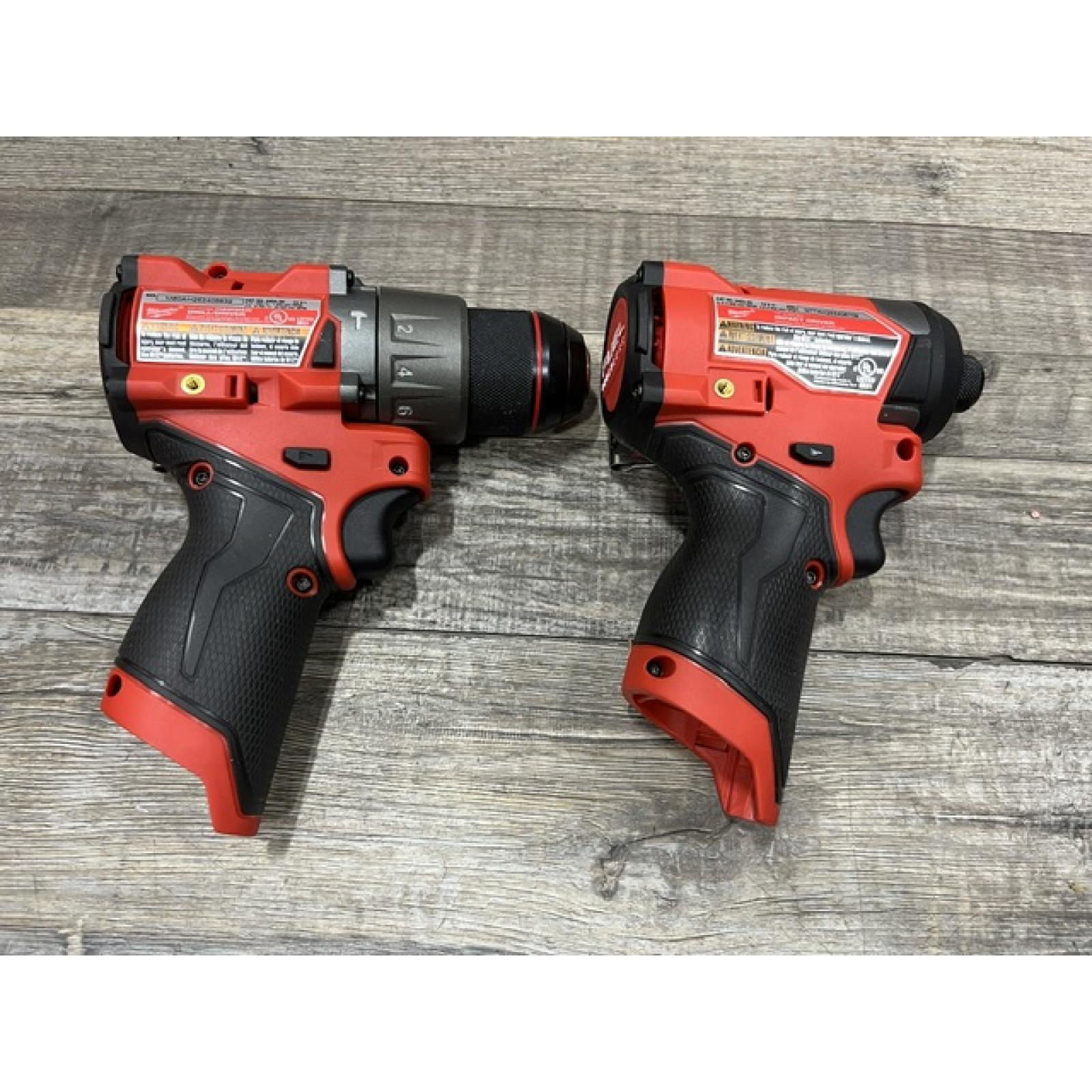 AS-IS Milwaukee FUEL 12-Volt Lithium-Ion Brushless Cordless Hammer Drill and Impact Driver Combo Kit