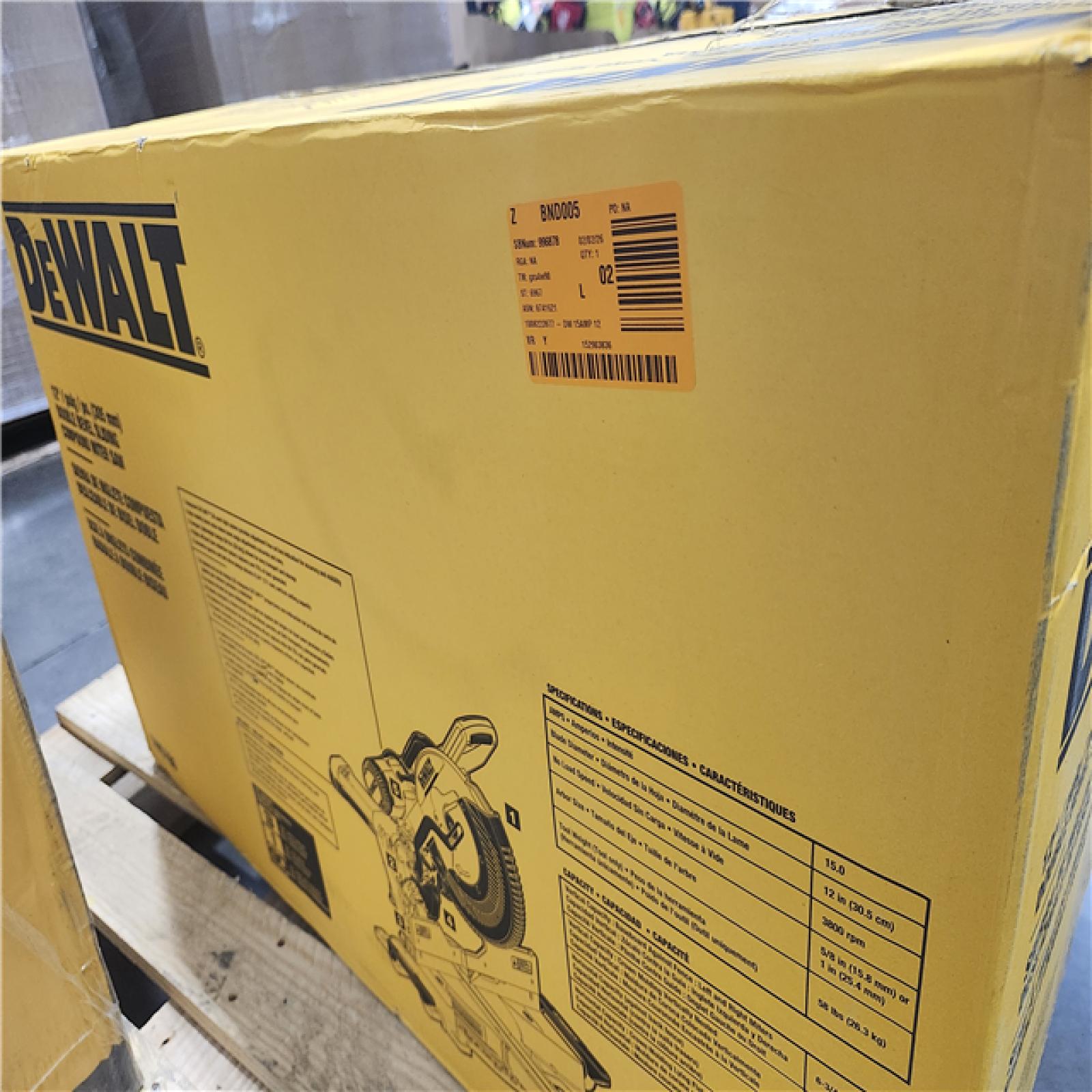As-Is DEWALT 15 Amp Corded 12 in. Double Bevel Sliding Compound Miter Saw