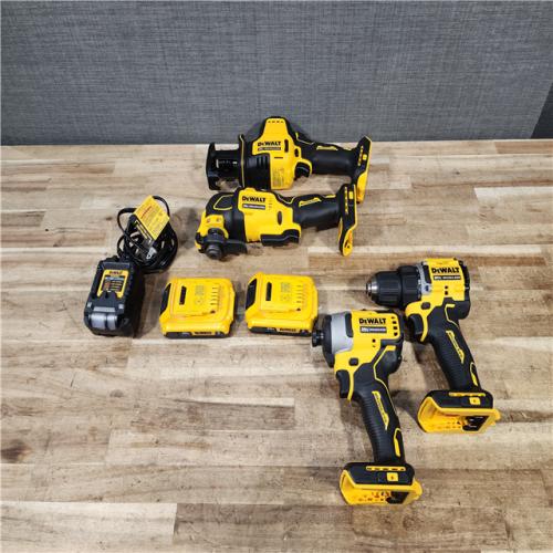 HOUSTON LOCATION - AS - IS DEWALT ATOMIC 20-Volt Lithium-Ion Cordless Brushless (4-Tool) Combo Kit