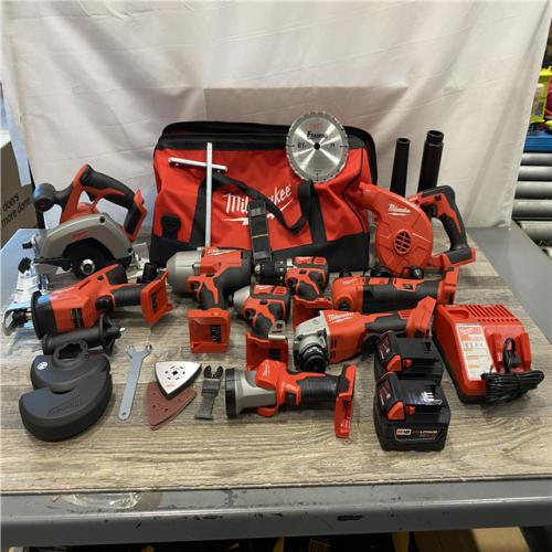 AS-IS Milwaukee 18-Volt Lithium-Ion Cordless (9-Tool) Combo Kit