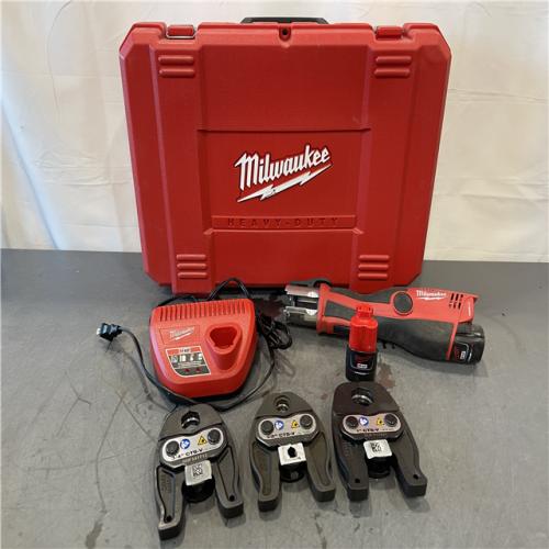 AS-IS - MILWAUKEE 12-Volt Lithium-Ion Force Logic Cordless Press Tool Kit