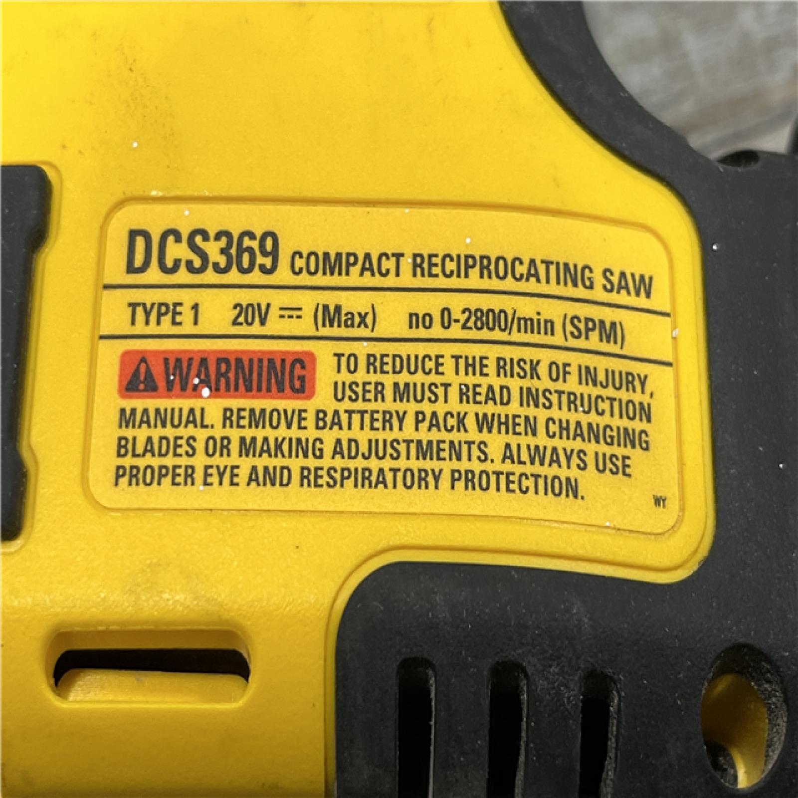 AS-IS DEWALT ATOMIC 20V MAX Cordless Brushless Compact Reciprocating Saw (Tool Only)