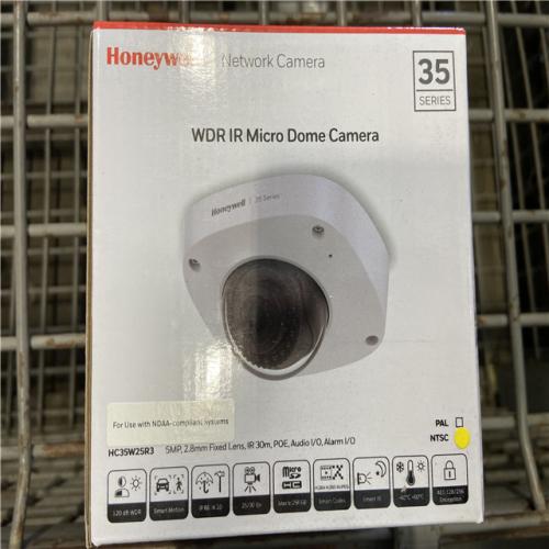 NEW! - Honeywell HC35W25R3 35 Series 5MP IR Fixed Micro WDR IP Dome Camera, 2.8mm Lens, White