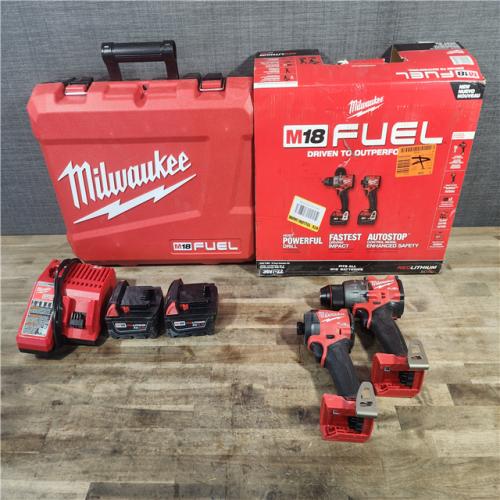 HOUSTON LOCATION - AS-IS MILWAUKEE FUEL 18V Lithium-Ion Brushless Cordless Hammer Drill and Impact Driver Combo Kit (2-Tool) with 2 Batteries