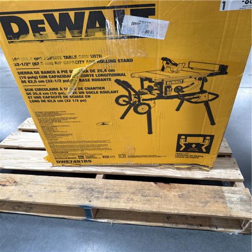 CALIFORNIA AS-IS DeWalt 10 Jobsite Table Saw with Rolling Stand