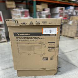 DALLAS LOCATION -  Husky Modular Tool Storage 62 in 10-DRAWER Modular Heavy-Duty mobile Workbench Matte Black