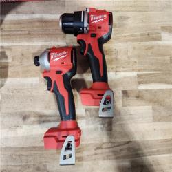 HOUSTON LOCATION - AS-IS Milwaukee M18 18V Lithium-Ion Brushless Cordless Compact Drill/Impact Combo Kit