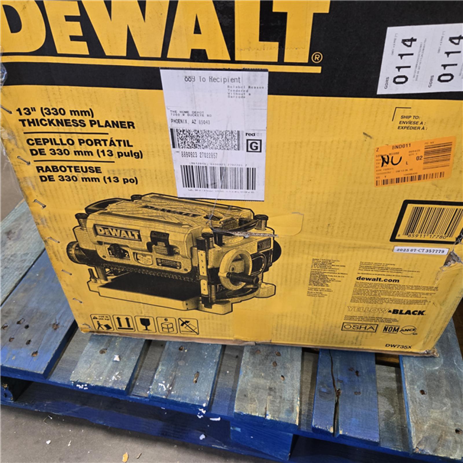 NEW DEWALT 13 2 Speed 3-Knife Thickness Planer