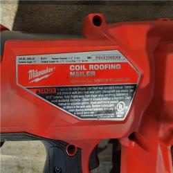 HOUSTON LOCATION - AS-IS Milwaukee M18 FUEL 18-Volt Lithium-Ion Brushless Cordless Coil Roofing Nailer (Tool Only)