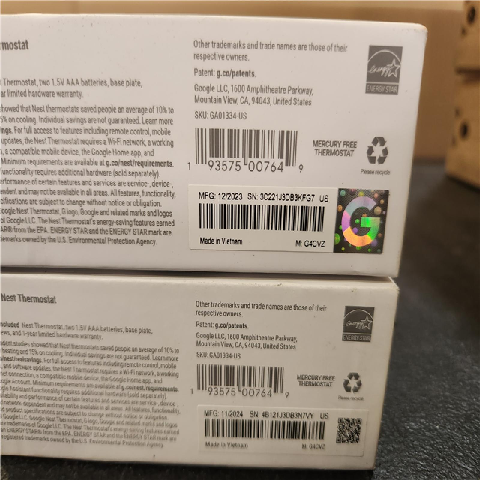 Phoenix AS-IS Google Nest Thermostat - Smart Programmable Wi-Fi Thermostat - (2-Pack)