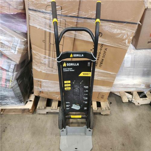 Phoenix Location NEW Gorilla 1,000 lbs. Capacity Steel Hand Truck with Multi-Grip Power Handle, Wide Load Toe Plate Super Duty Axle, Flat Free Tires