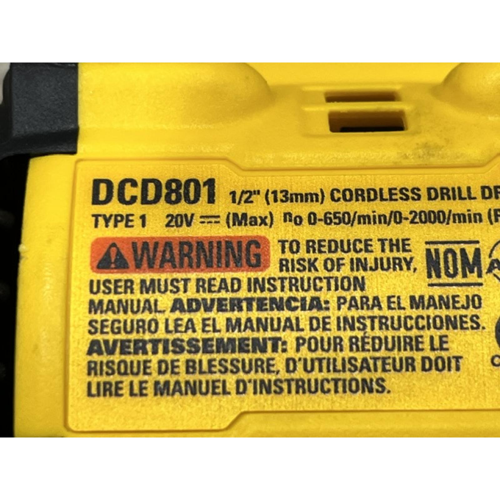 AS-IS DEWALT 20V XR Lithium-Ion Cordless Brushless 1/2 in. Drill/Driver Kit