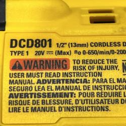 AS-IS DEWALT 20V XR Lithium-Ion Cordless Brushless 1/2 in. Drill/Driver Kit
