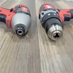 AS-IS Milwaukee M18 18V Cordless Brushed 2 Tool Drill/Driver and Impact Driver Kit