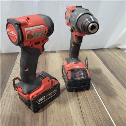 AS-IS  Milwaukee M18 FUEL 18V Lithium-Ion Brushless Cordless Hammer Drill and Impact Driver Combo Kit (2-Tool) with 2 Batteries