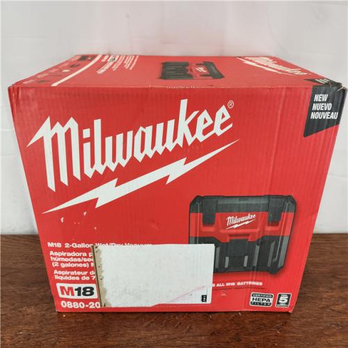 NEW! Milwaukee M18 2 Gal. Lithium-Ion Cordless Wet/Dry Vacuum (Tool-Only)