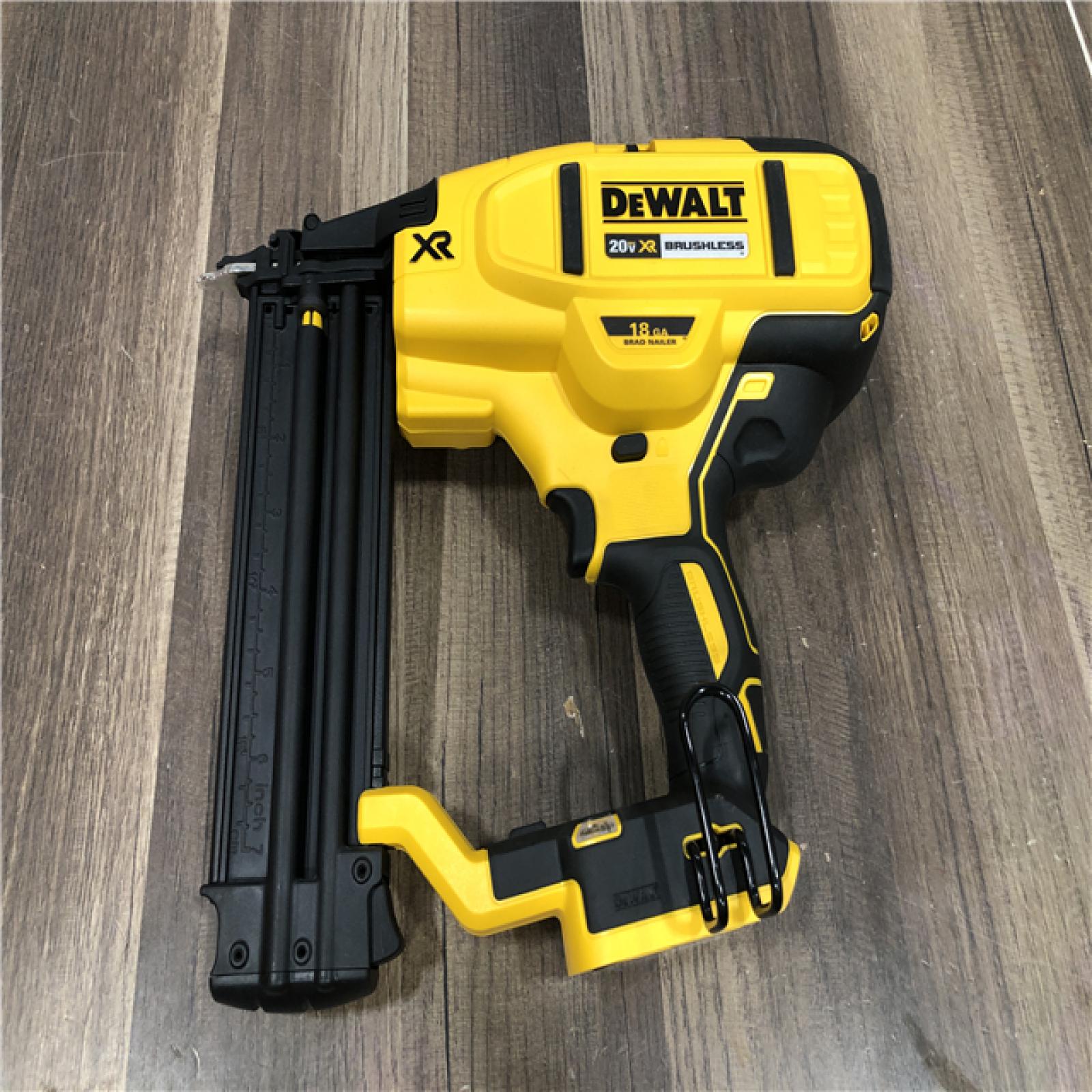 AS-IS DEWALT 20V MAX XR Lithium-Ion Electric Cordless 18-Gauge Brad Nailer (Tool Only)