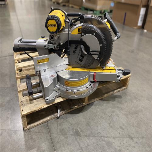As-Is- DEWALT 15 Amp Corded 12 in. Double Bevel Sliding Compound Miter Saw