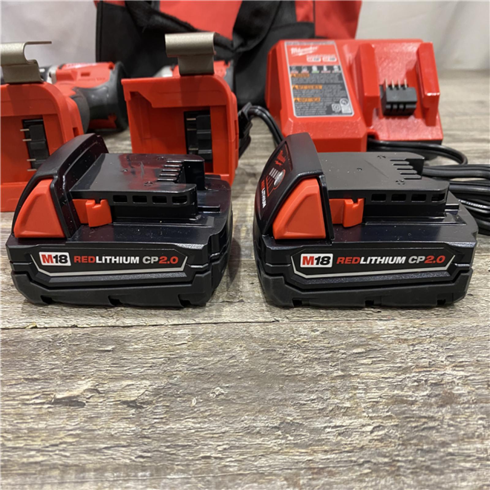 AS-IS Milwaukee 18V Lithium-Ion Brushless Cordless Compact Drill/Impact Combo Kit