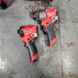 HOUSTON LOCATION - AS-IS Milwaukee 3497-22 12V Brushless Hammer Drill and Impact Driver Combo Kit