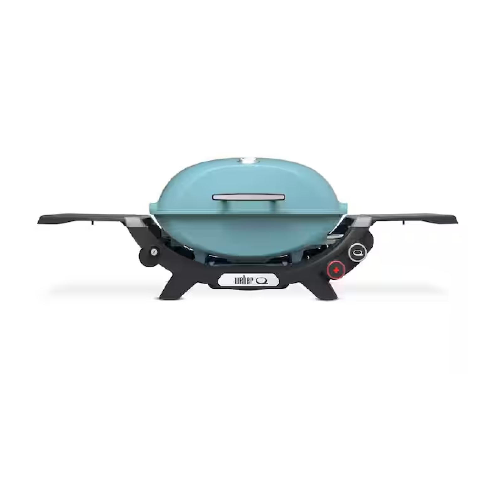 NEW! - Weber Q 2800N+ Portable Liquid Propane Gas Grill in Sky Blue