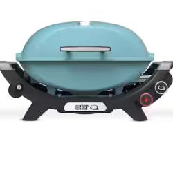 NEW! - Weber Q 2800N+ Portable Liquid Propane Gas Grill in Sky Blue