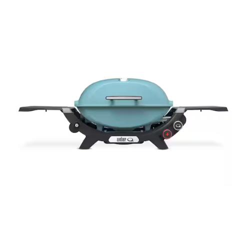 NEW! - Weber Q 2800N+ Portable Liquid Propane Gas Grill in Sky Blue