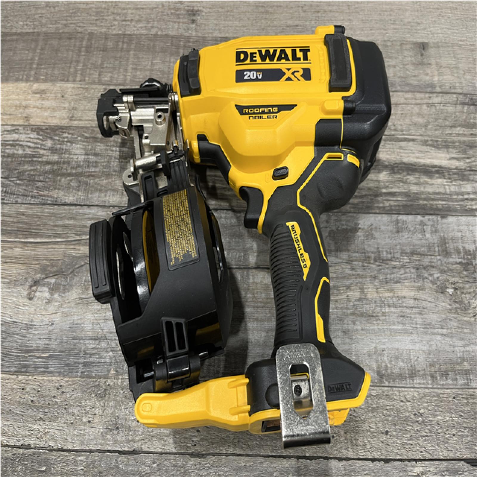 AS-IS DEWALT 20V MAX 15-Degree Electric Cordless Roofing Nailer (Tool Only)
