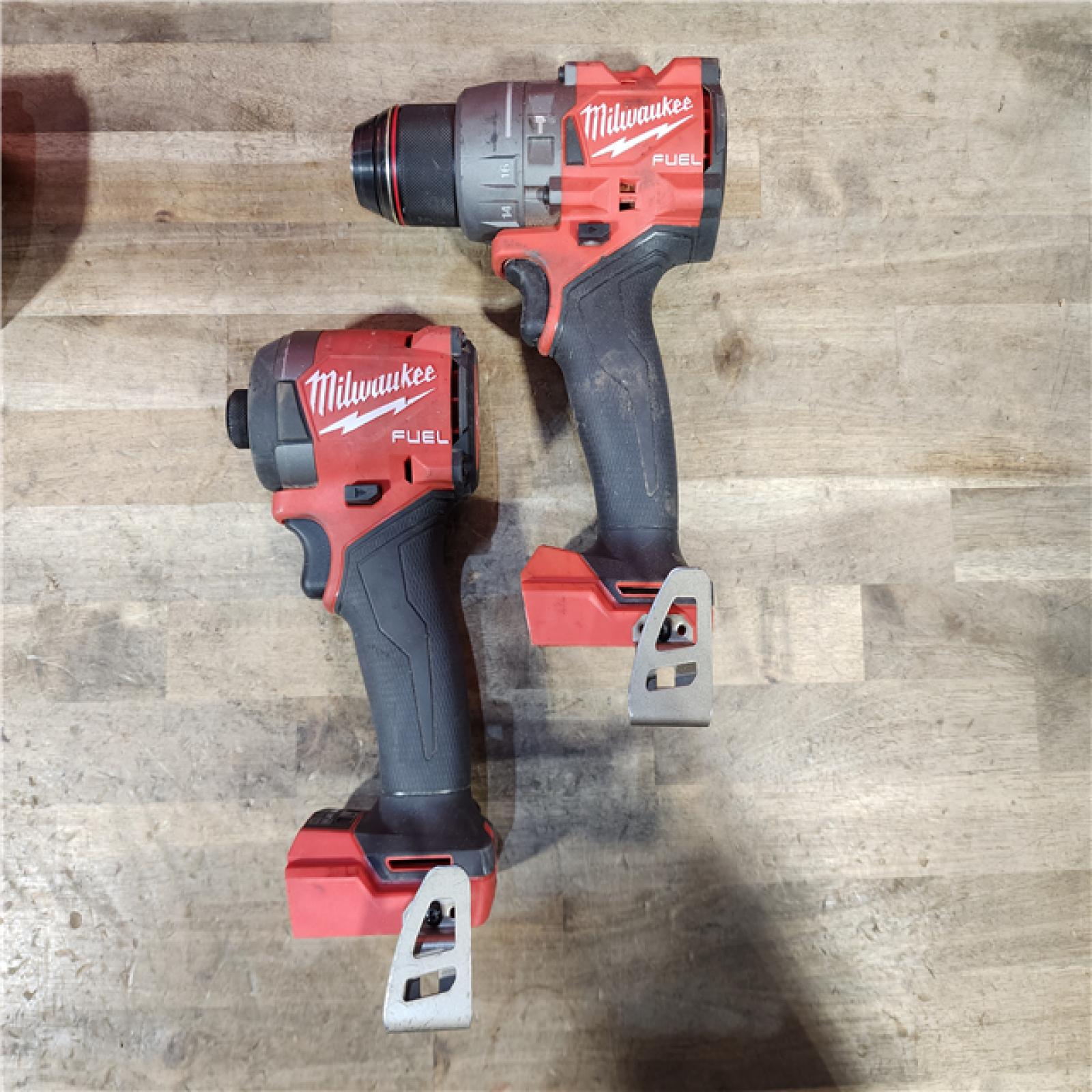 HOUSTON LOCATION - AS-IS MILWAUKEE FUEL 18V Lithium-Ion Brushless Cordless Hammer Drill and Impact Driver Combo Kit