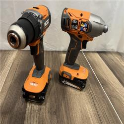 GOOD RIDGID 18v 2 Tool Combo Kit 1/2 Drill/Driver 1/4 Impact Driver