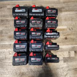 HOUSTON LOCATION - AS-IS MILWAUKEE BATTERY PACK QTY - 15