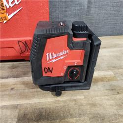 HOUSTON LOCATION - AS-IS Milwaukee 3521-21 4V Lithium-Ion Cordless USB Rechargeable Green Beam Cross Line Laser