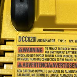 LIKE NEW - DEWALT 20V MAX Cordless Electric Portable Inflator (Tool Only)