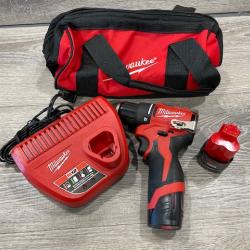 AS-IS Milwaukee 12-Volt Lithium-Ion Brushless Cordless Subcompact Brushless Drill Driver Kit