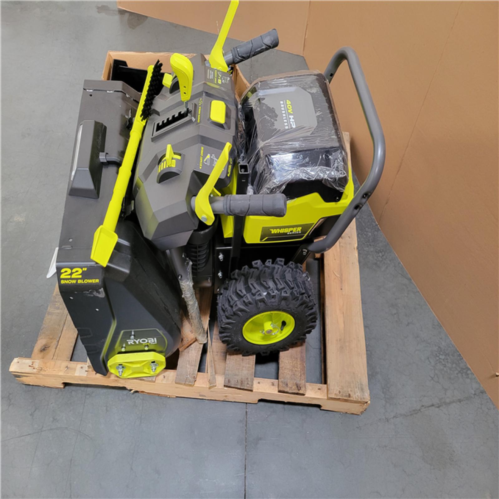 CALIFORNIA AS-IS RYOBI 22 40V BRUSHLESS SNOW BLOWER KIT