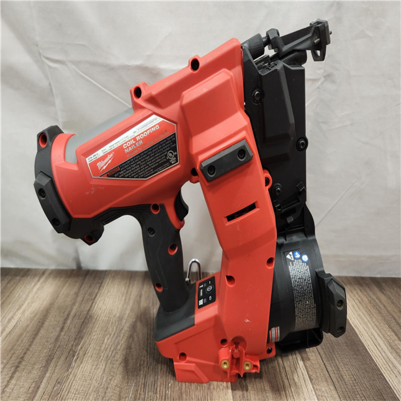AS-IS- Milwaukee M18 FUEL 18-Volt Lithium-Ion Brushless Cordless Coil Roofing Nailer (Tool Only)
