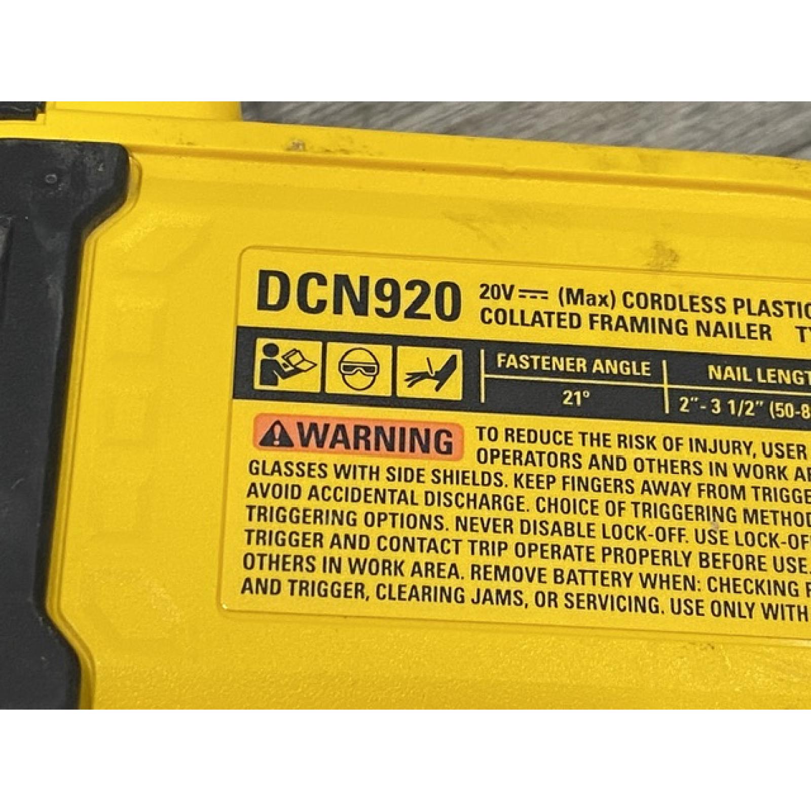 AS-IS DEWALT 20-Volt 21° Cordless Framing Nailer (Tool-Only)