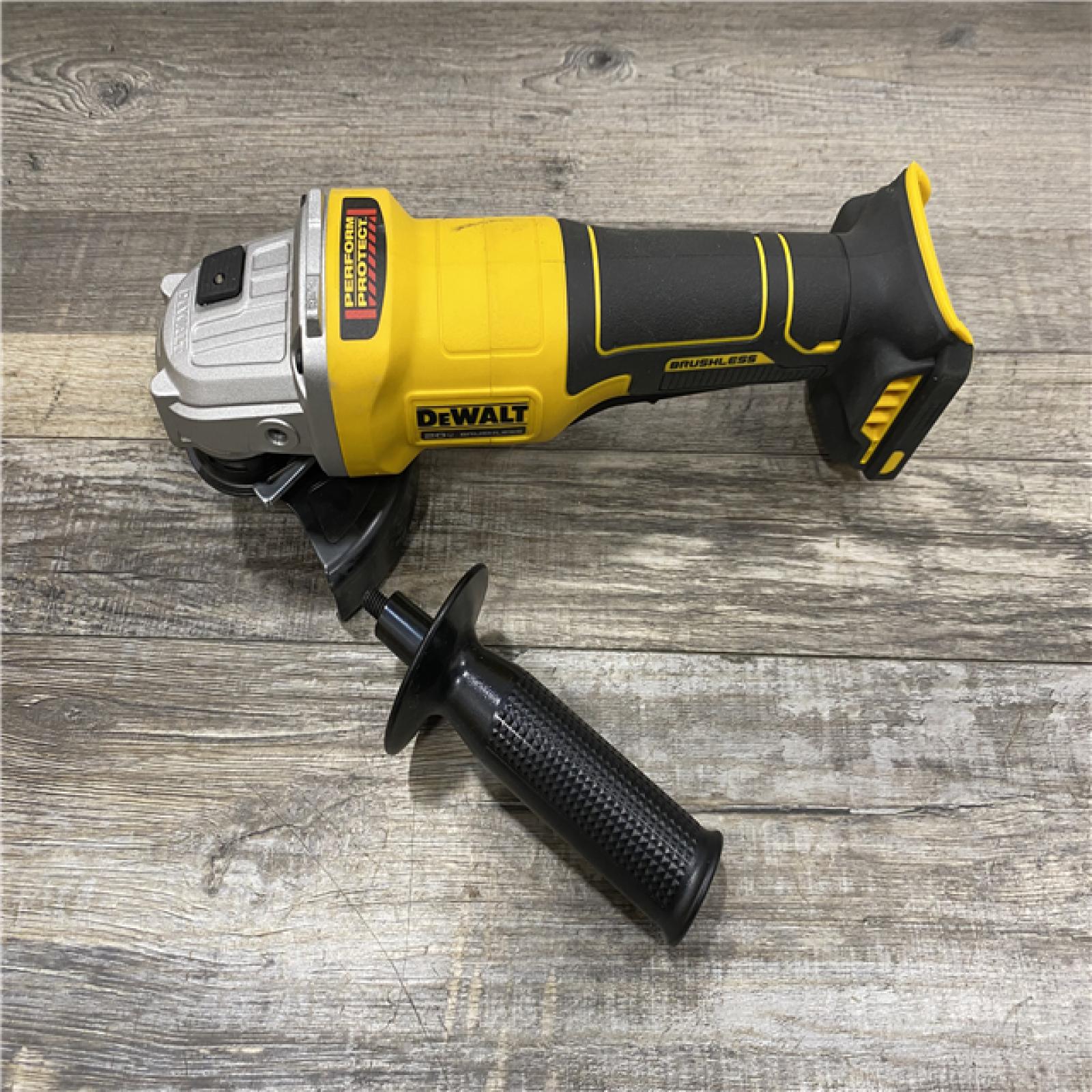 AS-IS DEWALT 20V MAX Cordless Brushless 4-1/2 in. Angle Grinder with Paddle Switch (Tool Only)