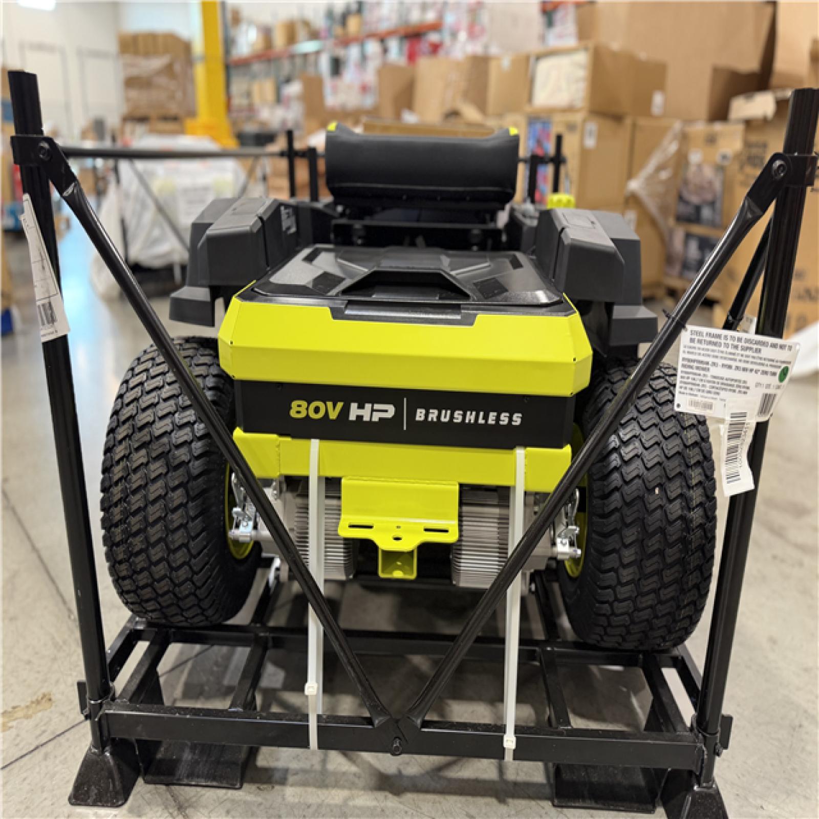 DALLAS LOCATION - RYOBI ZR3 80V HP Brushless Battery Cordless Electric 42 in. Zero Turn Riding Lawn Mower with (2) 14.0 Ah Batteries and Charger