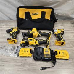 AS-IS DeWalt 20V MAX ATOMIC Cordless Brushless 4 Tool Combo Kit
