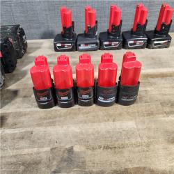 HOUSTON LOCATION - AS-IS MILWAUKEE BATTERY PACK QTY - 20