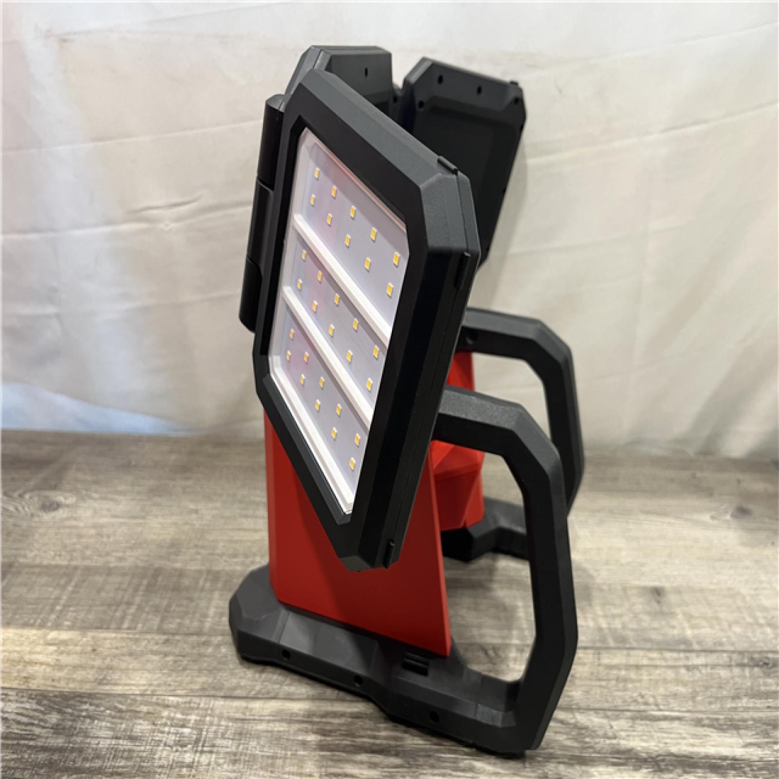 AS-IS Milwaukee 18-Volt Lithium-Ion Cordless 4500 Lumens ROVER Dual Power Triple-Panel Flood & Area Light (Tool-Only)