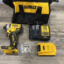 AS-IS DEWALT Atomic 20V Max Lithium-Ion Brushless Cordless Compact 1/4 in. Impact Driver Kit