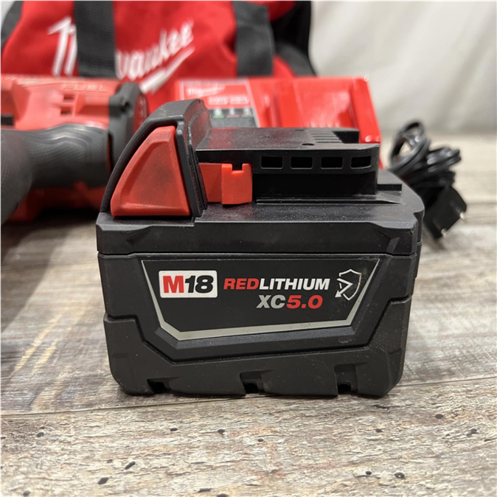 AS-IS Milwaukee FUEL 18V Lithium-Ion Brushless Cordless 1/2 in. Impact Wrench w/Friction Ring Kit