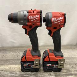 AS-IS Milwaukee FUEL 18V Lithium-Ion Brushless Cordless Hammer Drill and Impact Driver Combo Kit